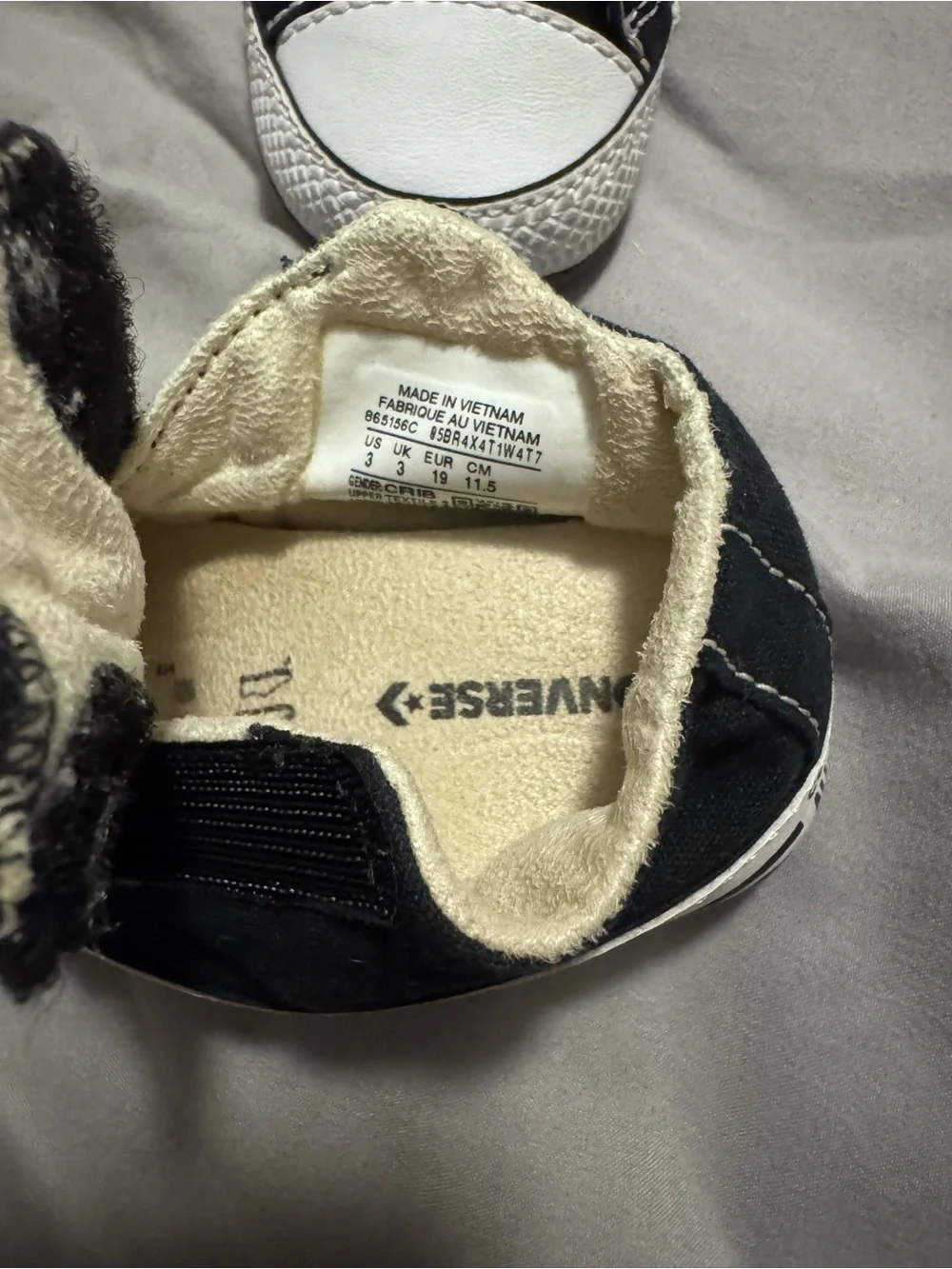 Converse Black and White Kids Canvas Lace-Up Sneakers